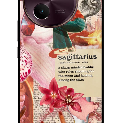 Sagittarius Zodiac Vivo V30e Glass Case
