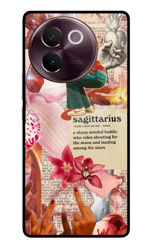 Sagittarius Zodiac Vivo V30e Glass Case