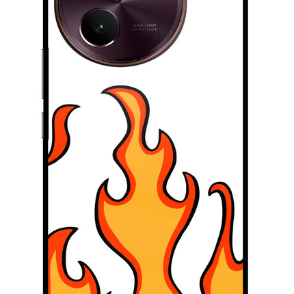 Fired Up – White Vivo V30e Glass Case