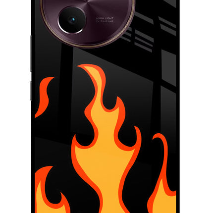 Fired Up – Black Vivo V30e Glass Case