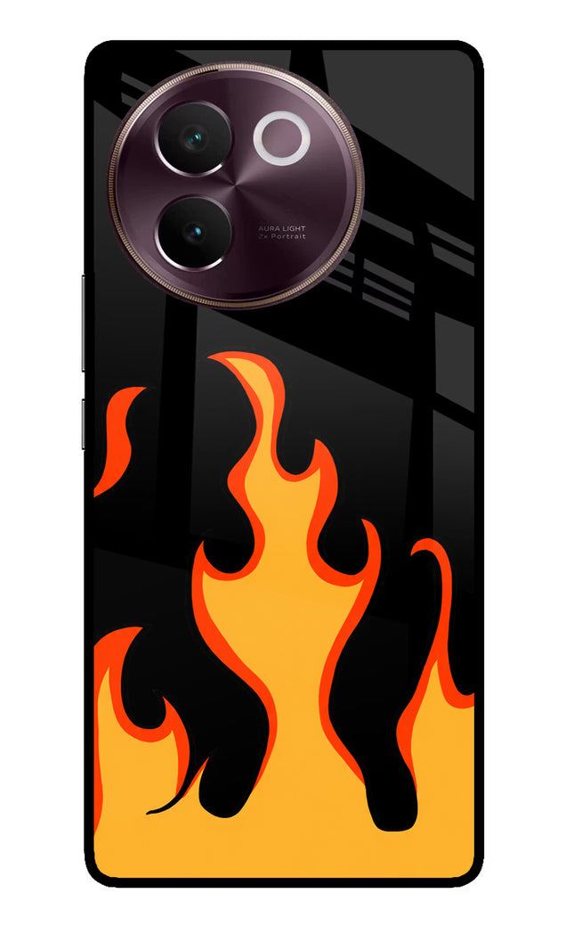 Fired Up – Black Vivo V30e Glass Case