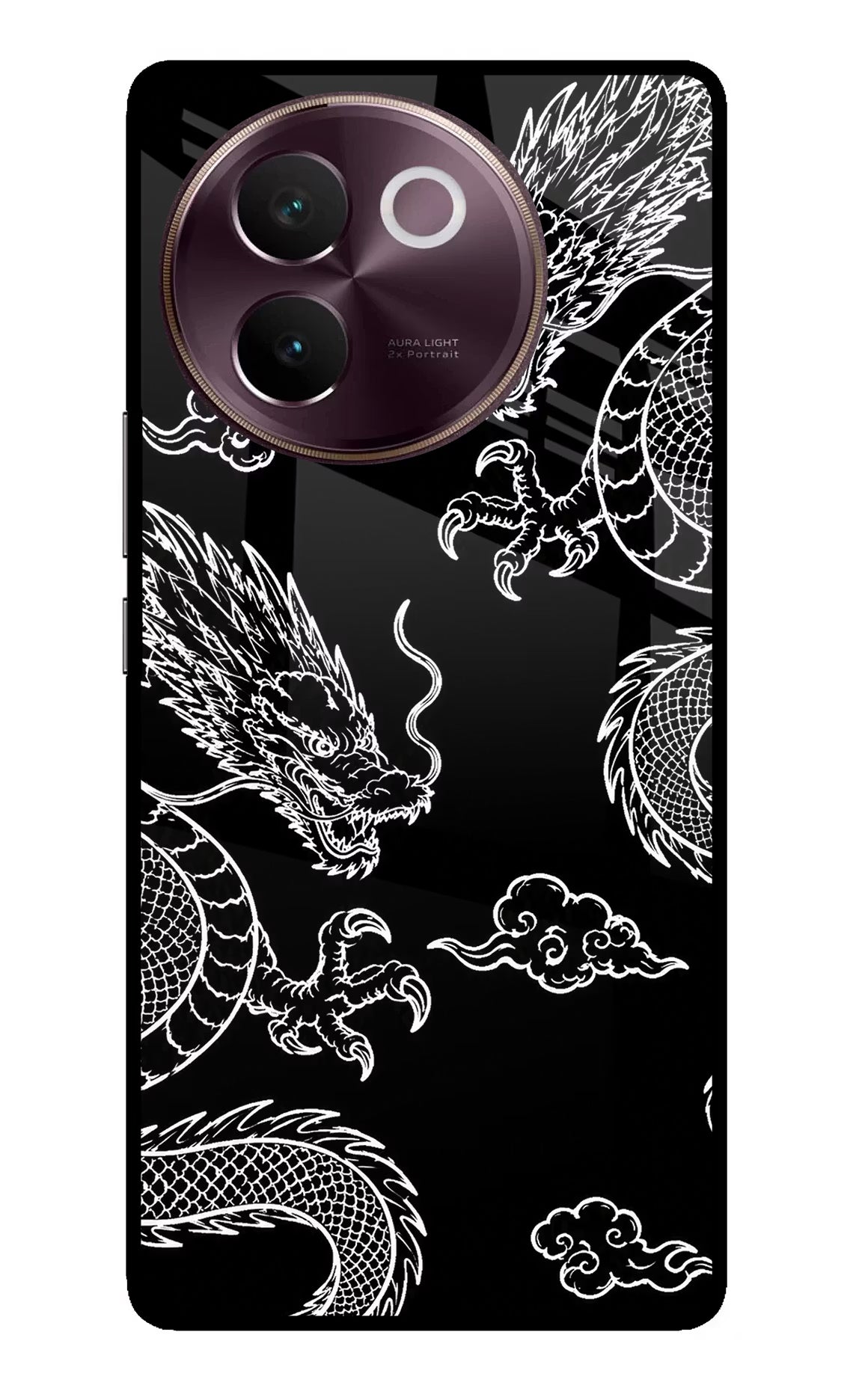 Twin Dragons Vivo V30e Glass Case
