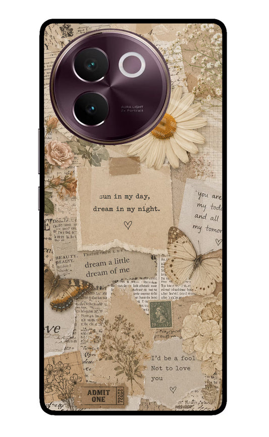 Vintage case Vivo V30e Glass Case