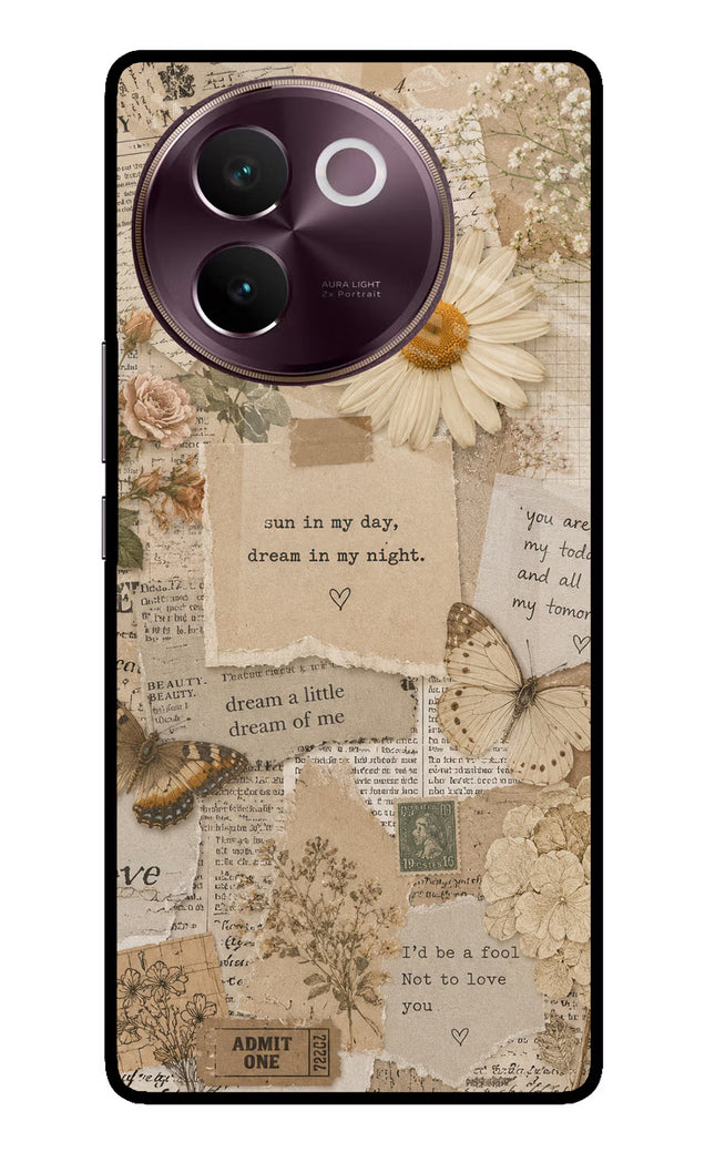 Vintage case Vivo V30e Glass Case