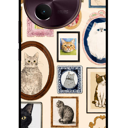 Mirror Cats Vivo V30e Glass Case