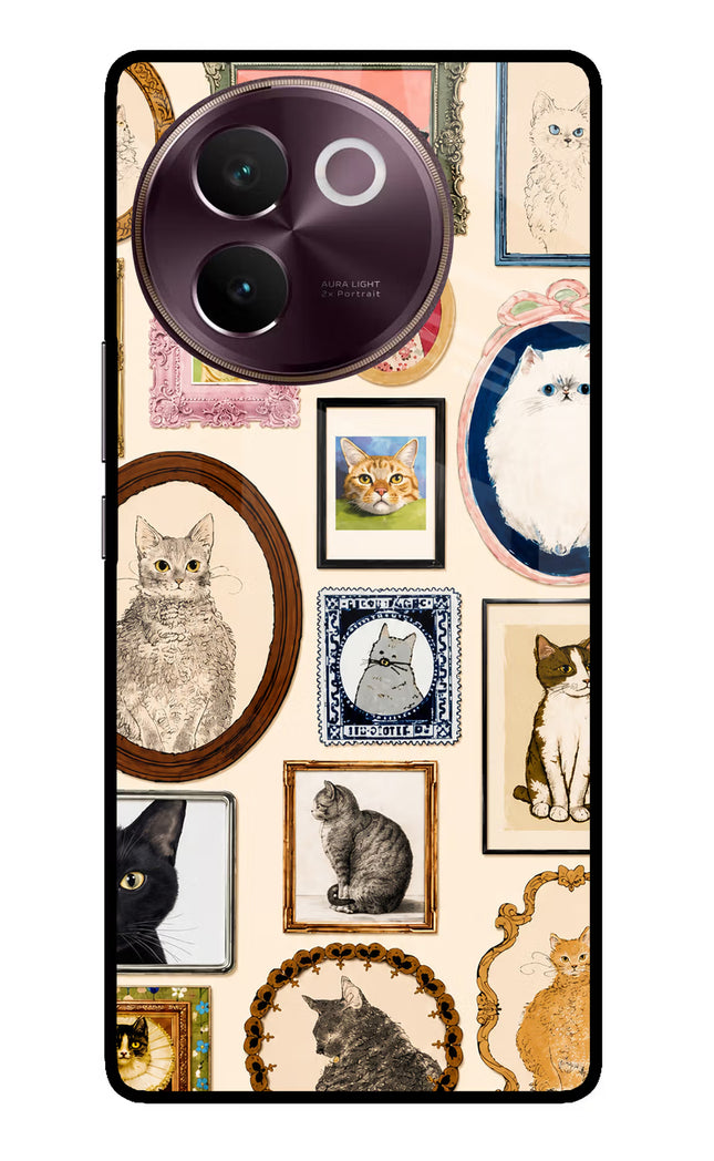 Mirror Cats Vivo V30e Glass Case