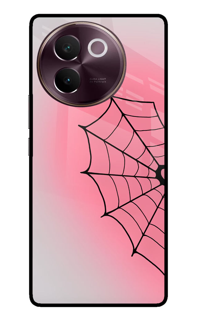 Pink Web Vivo V30e Glass Case