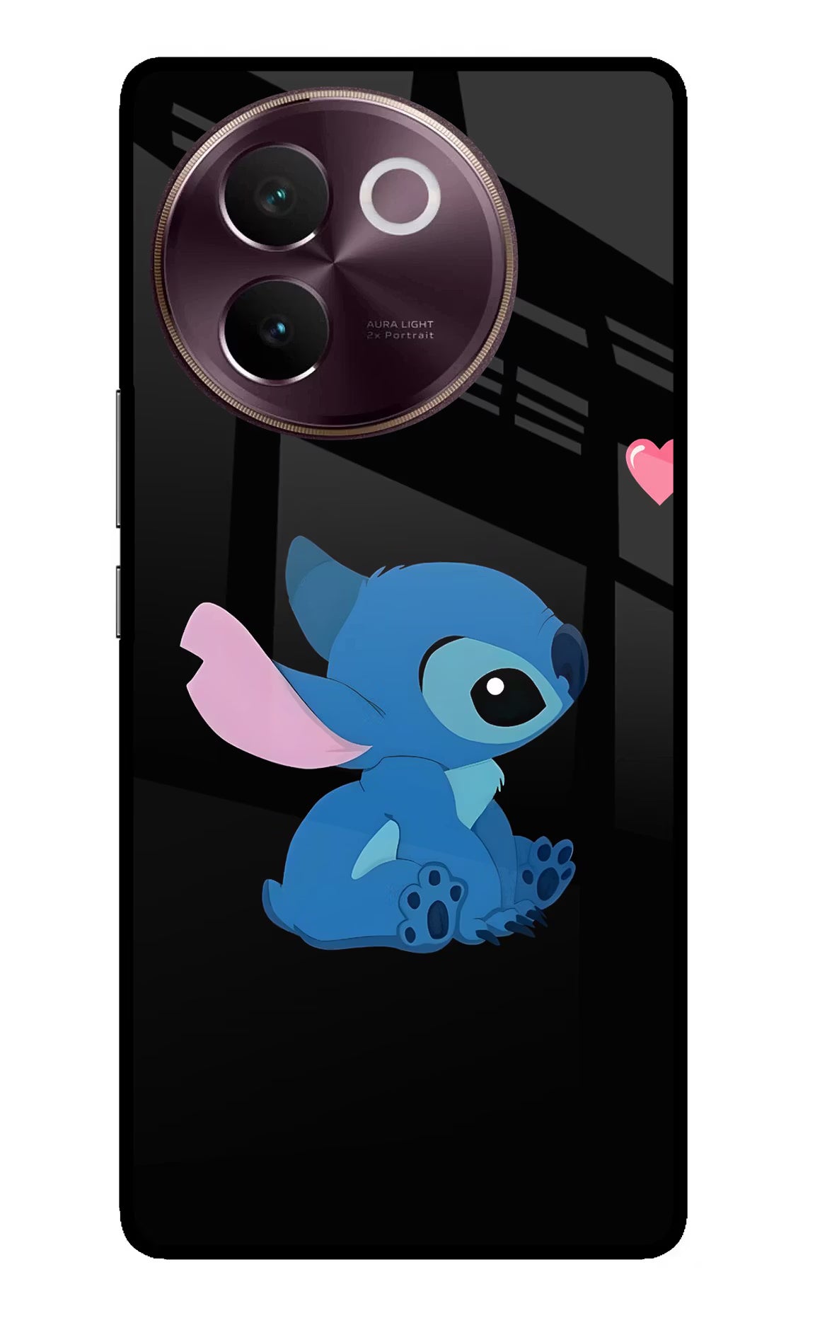 Stitch Crush Vivo V30e Glass Case