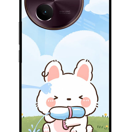 Bunny Treat Vivo V30e Glass Case