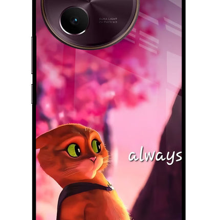 Always Cat Vivo V30e Glass Case