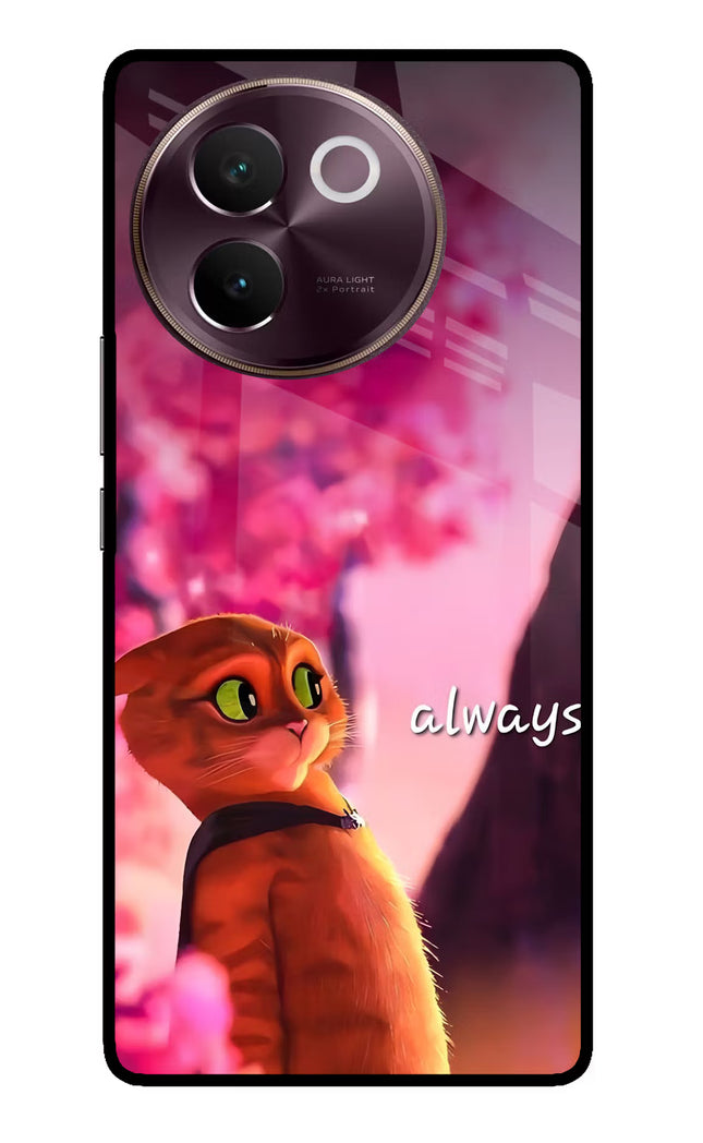 Always Cat Vivo V30e Glass Case