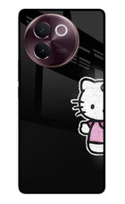 Kitty Charm Vivo V30e Glass Case