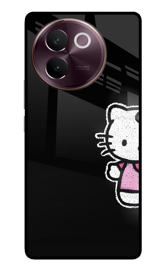 Kitty Charm Vivo V30e Glass Case