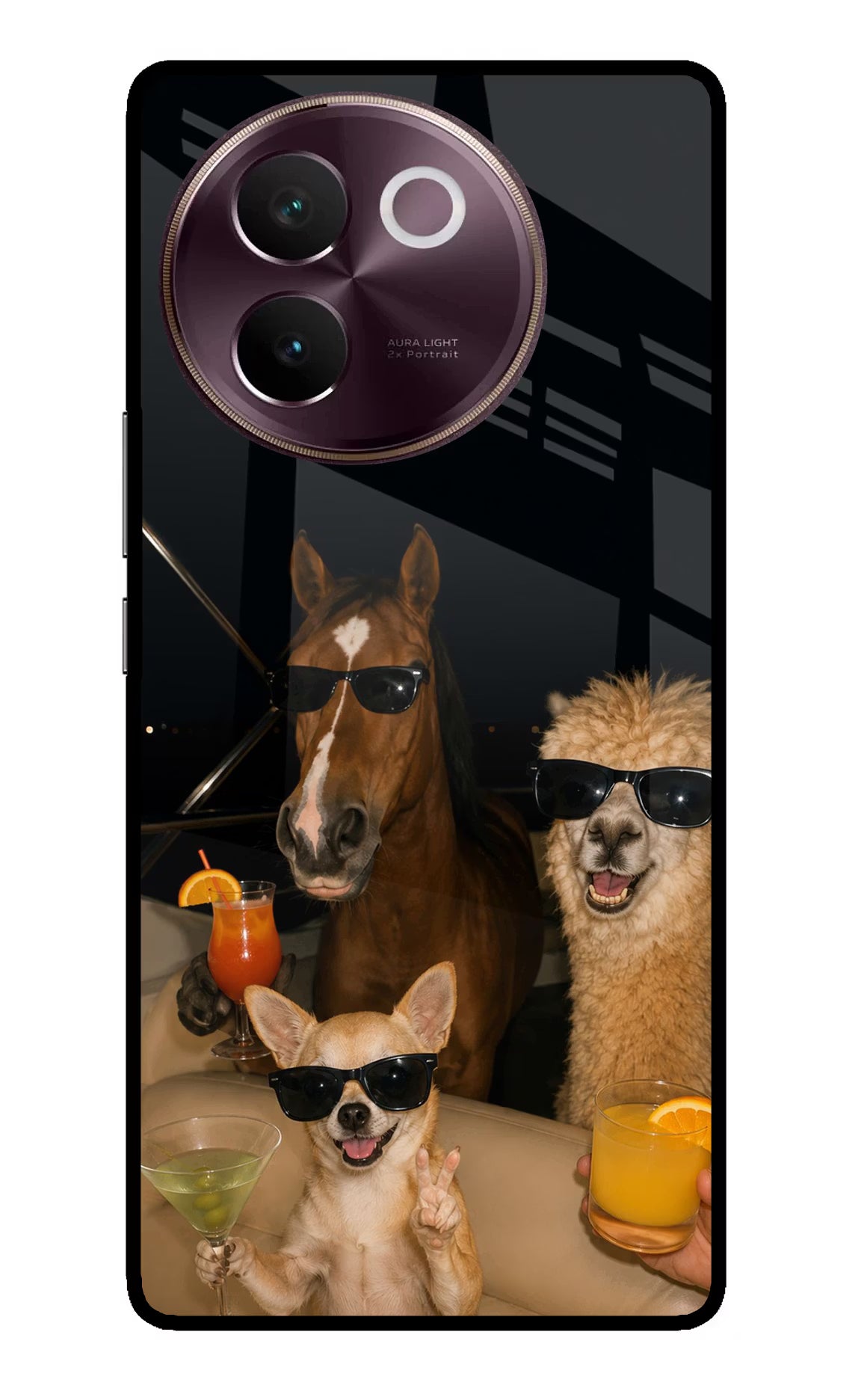 Party Squad Vivo V30e Glass Case