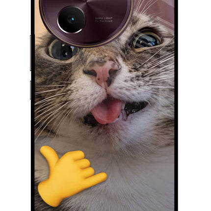 Silly Cat Call Vivo V30e Glass Case