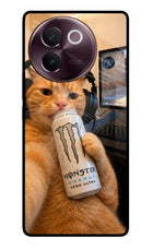 Gamer Cat Energy Vivo V30e Glass Case