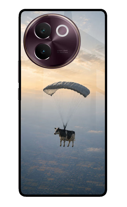 Skydiving Cow Vivo V30e Glass Case