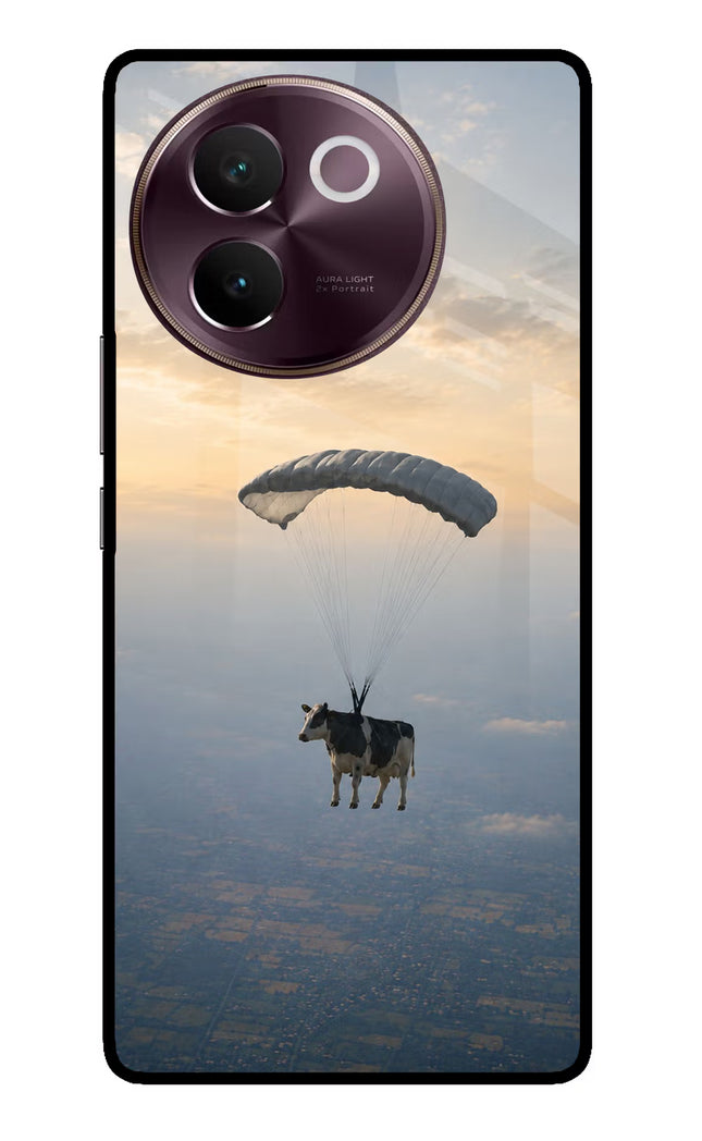 Skydiving Cow Vivo V30e Glass Case