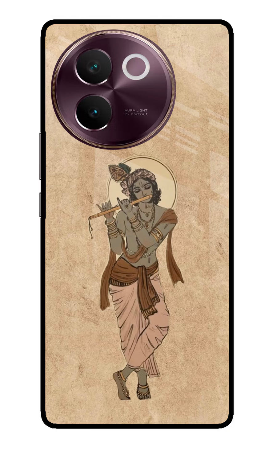 Krishna Vivo V30e Back Cover, Glass case