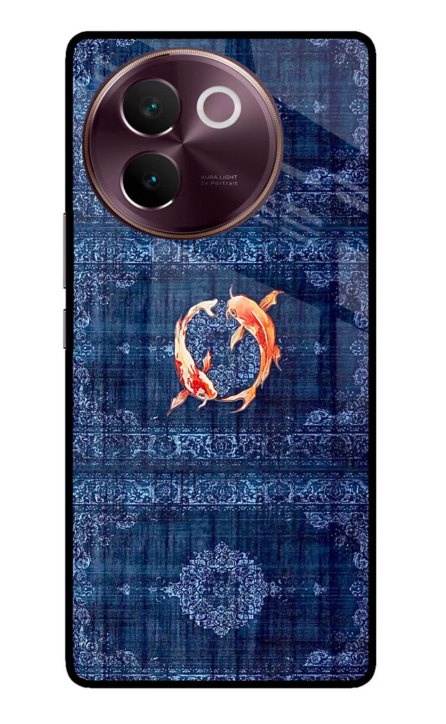 Koi Blue Vivo V30e Glass Case