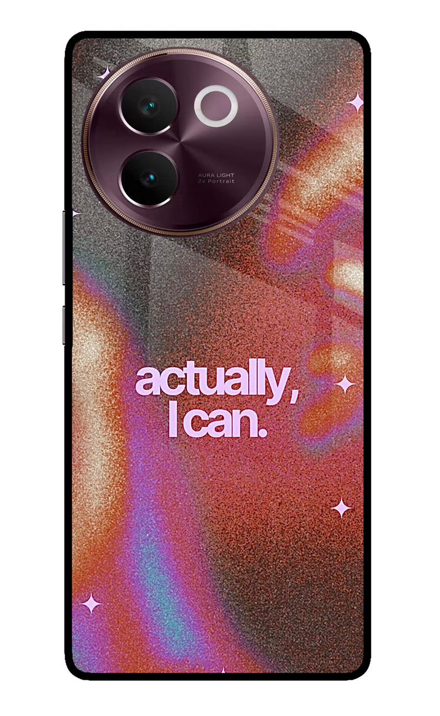 Pink Aura Vivo V30e Back Cover, Glass case
