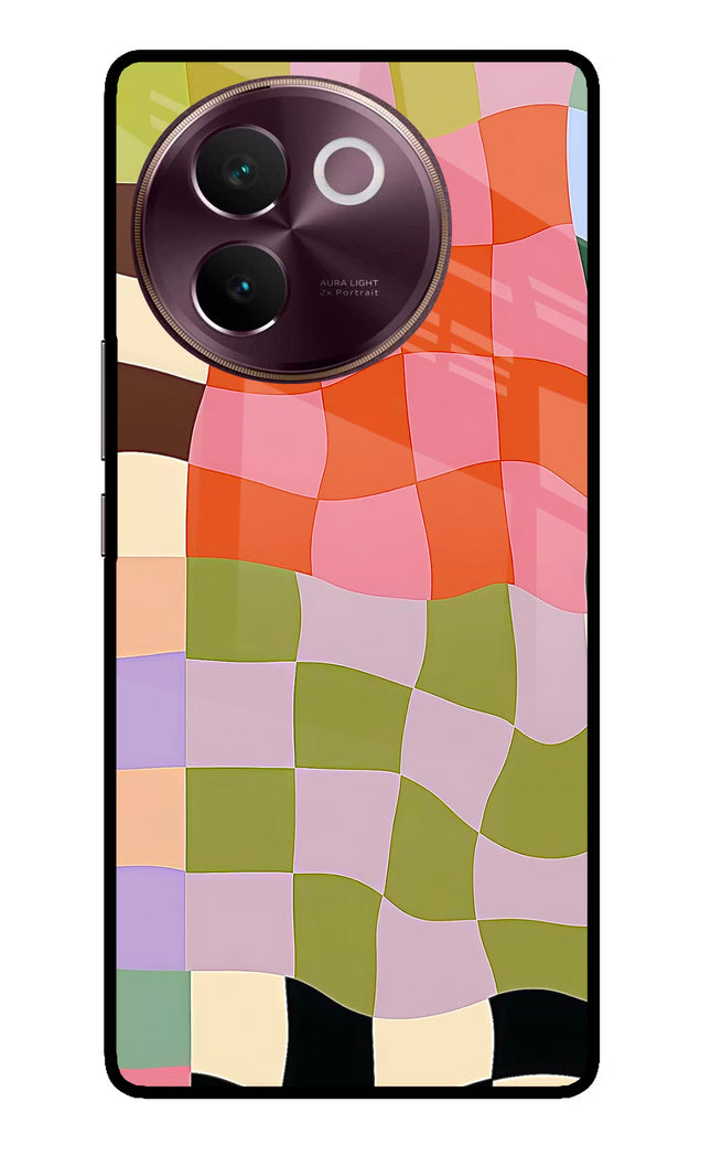 Wavy Grid Vivo V30e Glass Case