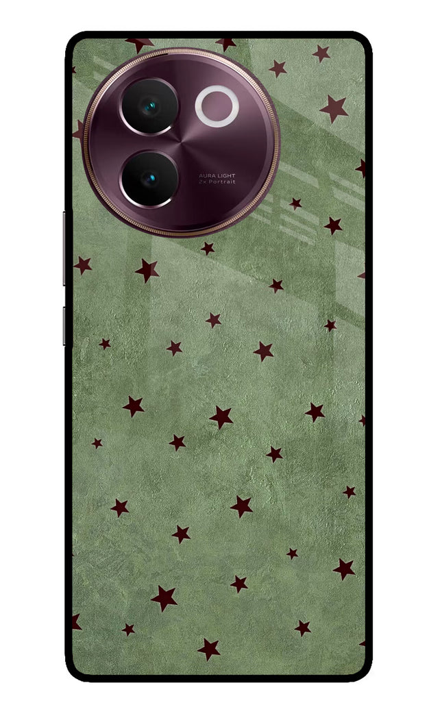 Green Stars Vivo V30e Glass Case