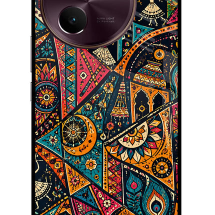 Folk Print Vivo V30e Glass Case