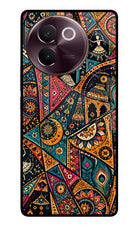 Folk Print Vivo V30e Glass Case