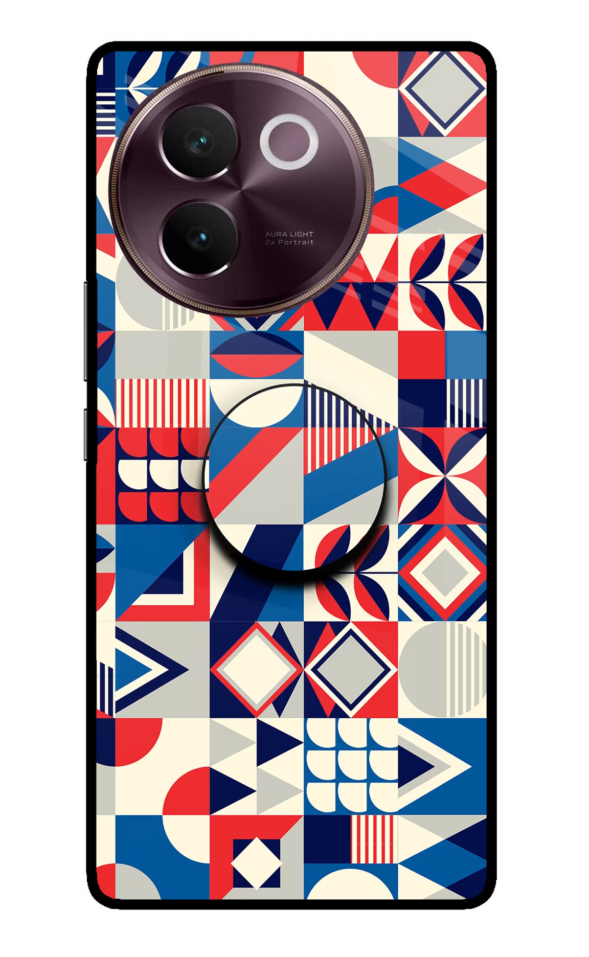 Colorful Pattern Vivo V30e Pop Case by Casekaro