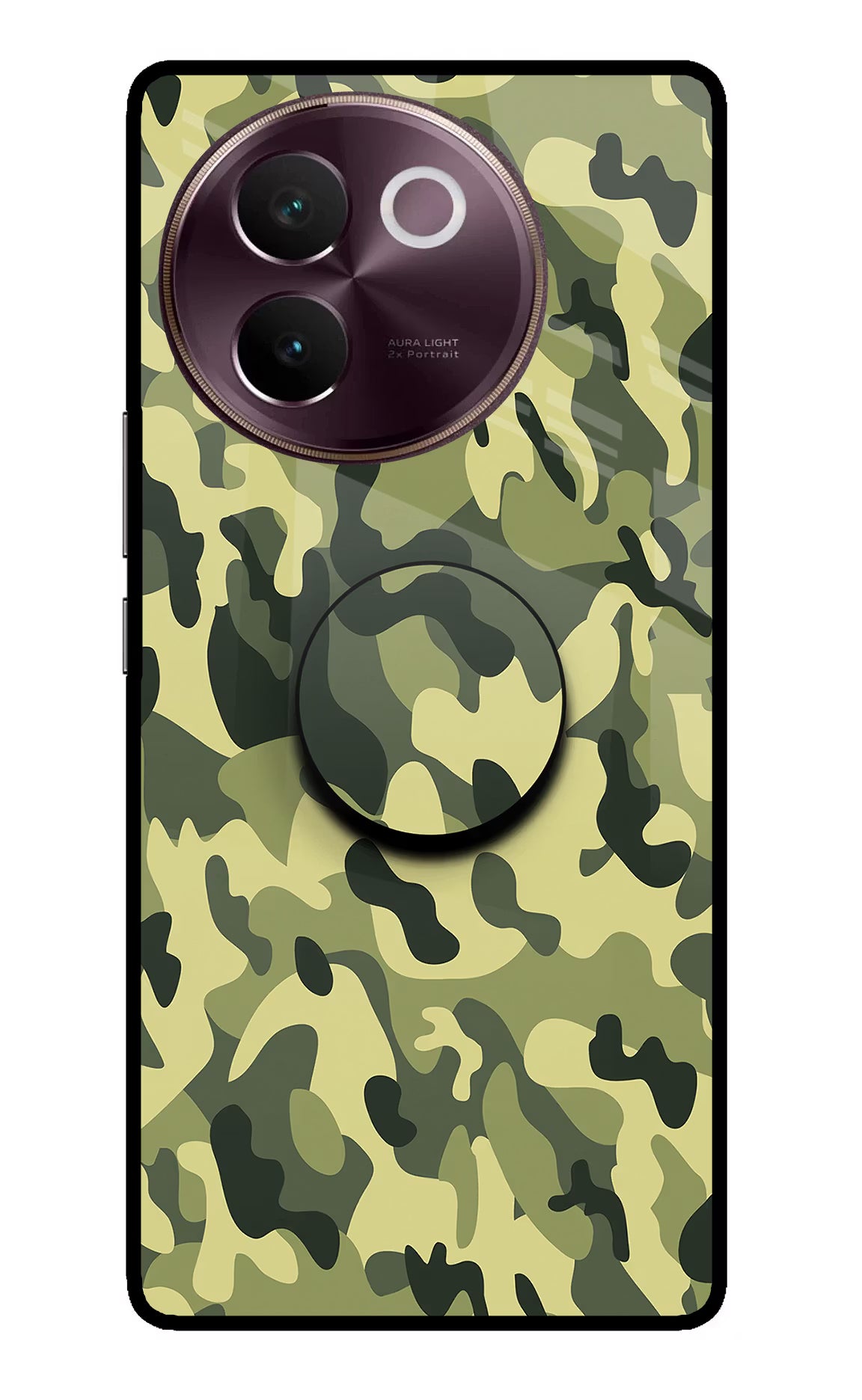 Camouflage Vivo V30e Pop Case by Casekaro