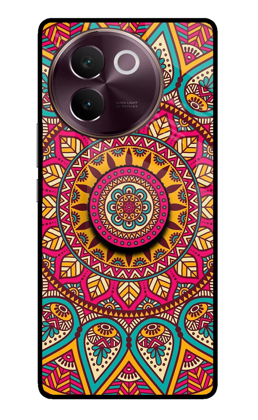 Mandala Vivo V30e Pop Case, Glass case