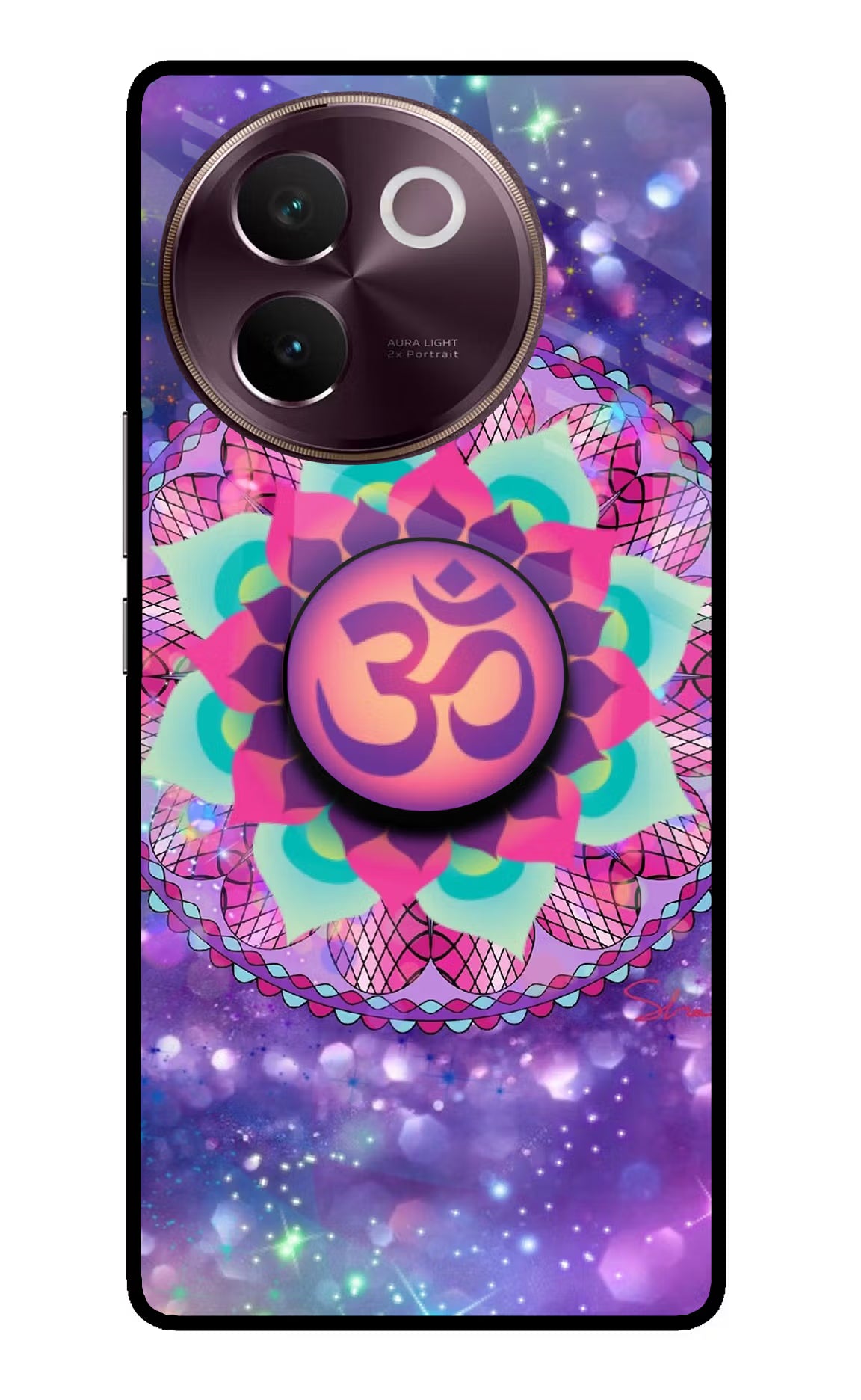 Om Purple Vivo V30e Pop Case by Casekaro