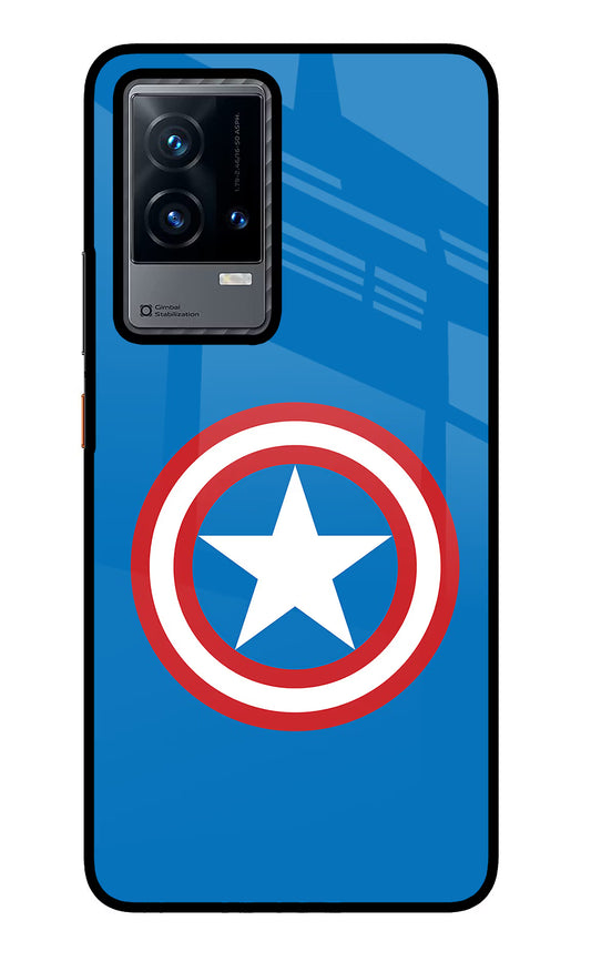 Captain America Logo iQOO 9 5G Glass Case