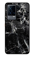 Black Marble Texture iQOO 9 5G Glass Case