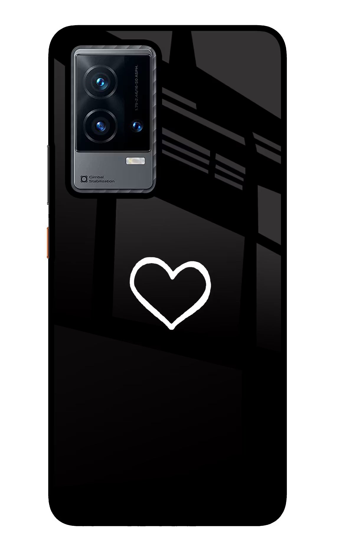 Heart iQOO 9 5G Glass Case Back Cover by Casekaro