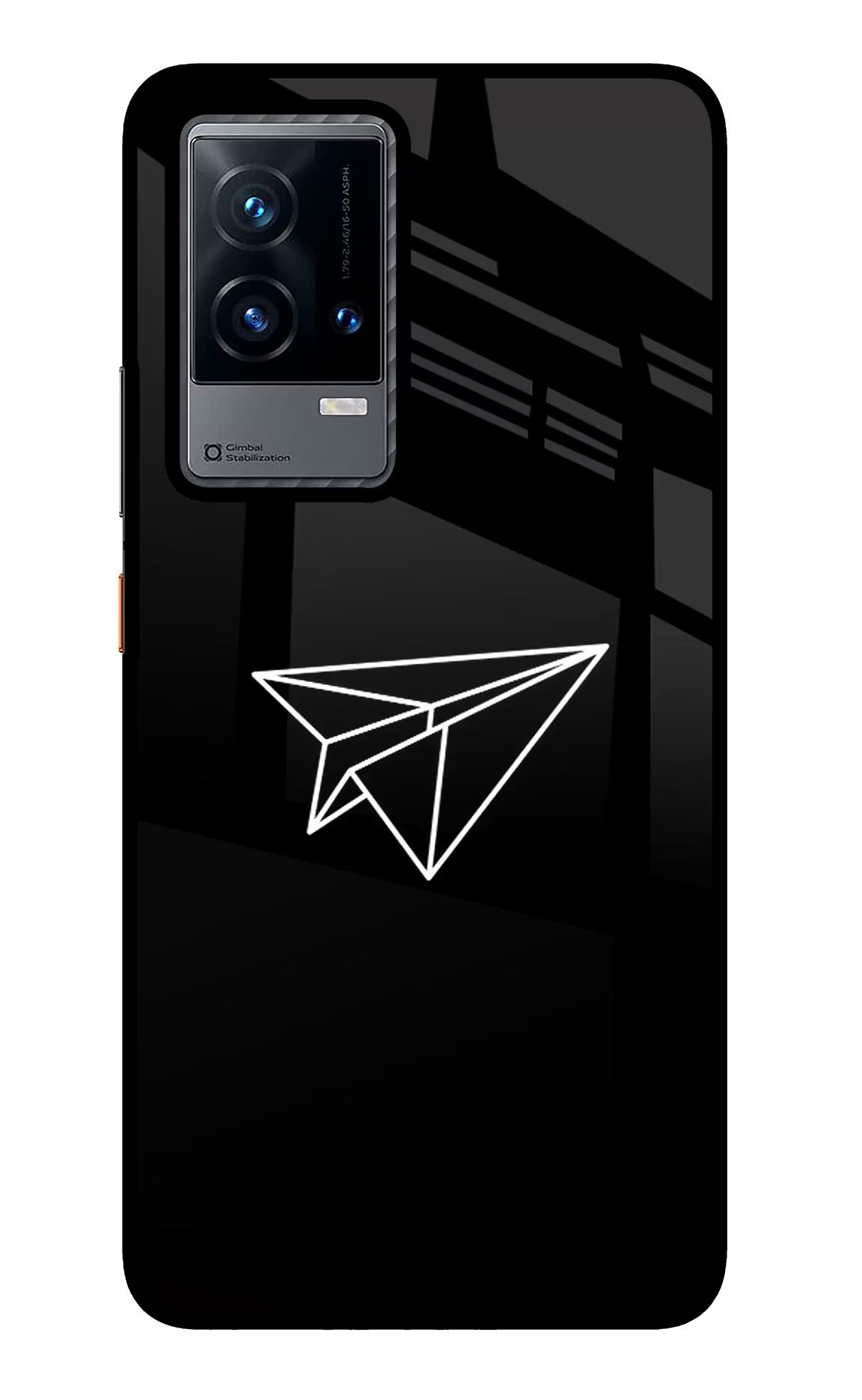 Paper Plane White iQOO 9 5G Glass Case Back Cover by Casekaro