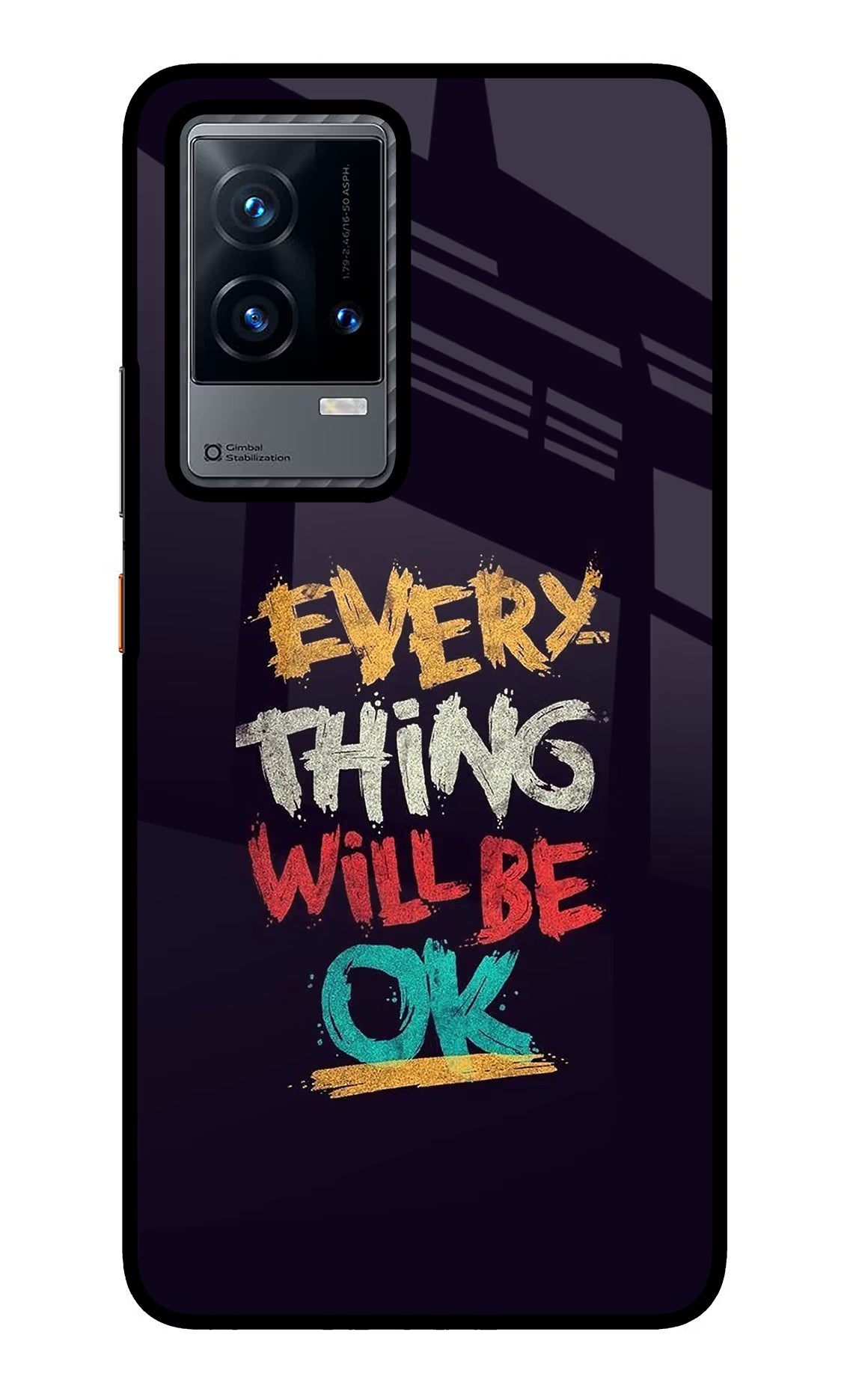 Everything Will Be Ok iQOO 9 5G Glass Case Back Cover by Casekaro