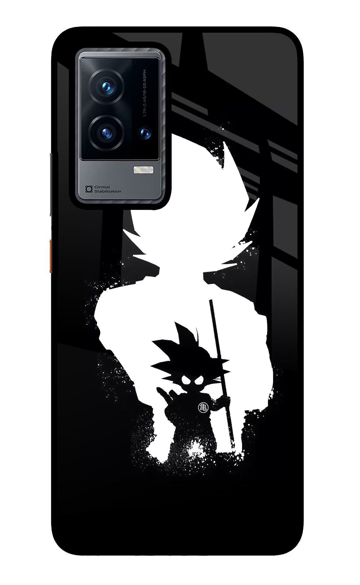 Goku Shadow iQOO 9 5G Glass Case Back Cover by Casekaro