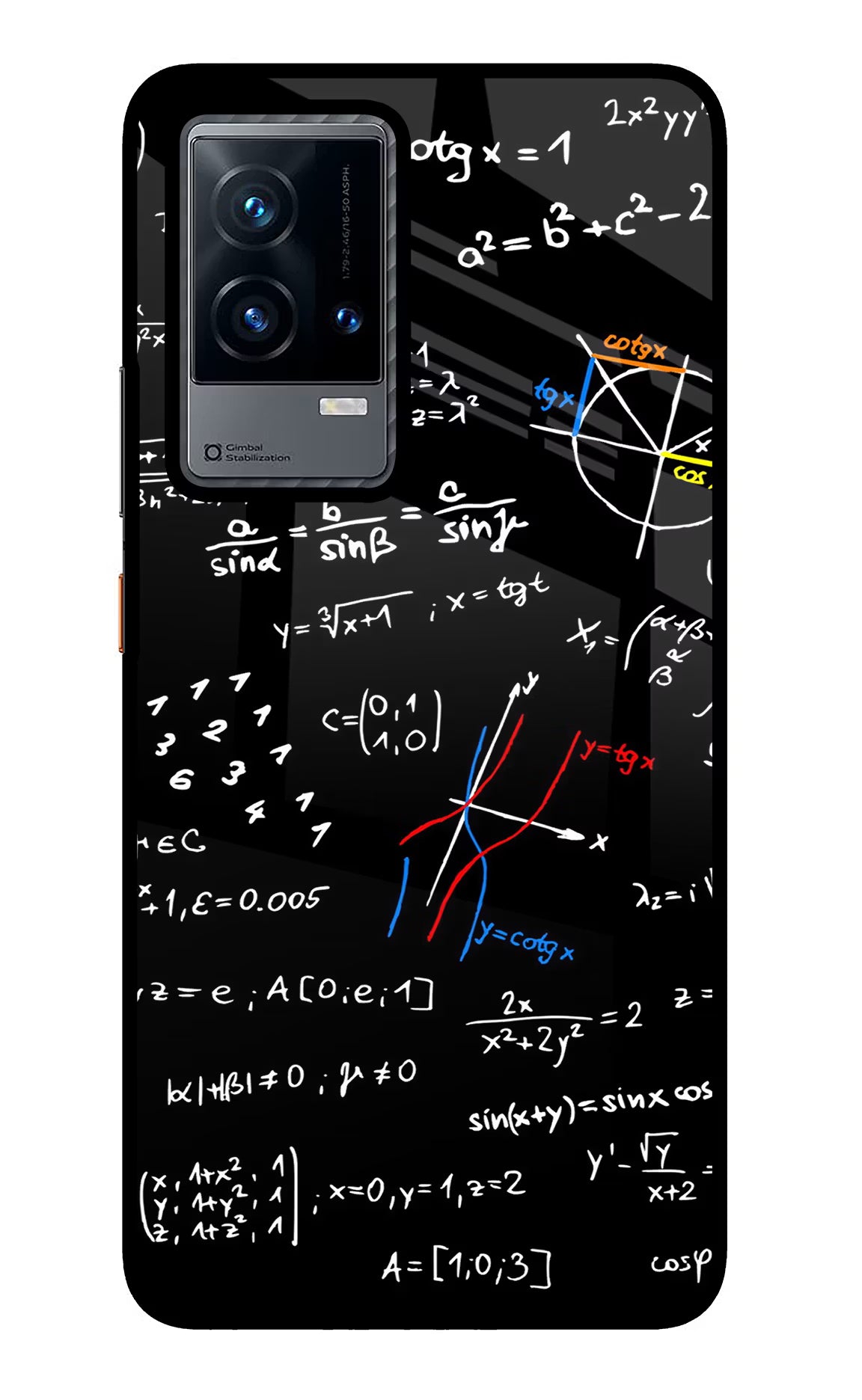 Mathematics Formula iQOO 9 5G Glass Case Back Cover by Casekaro