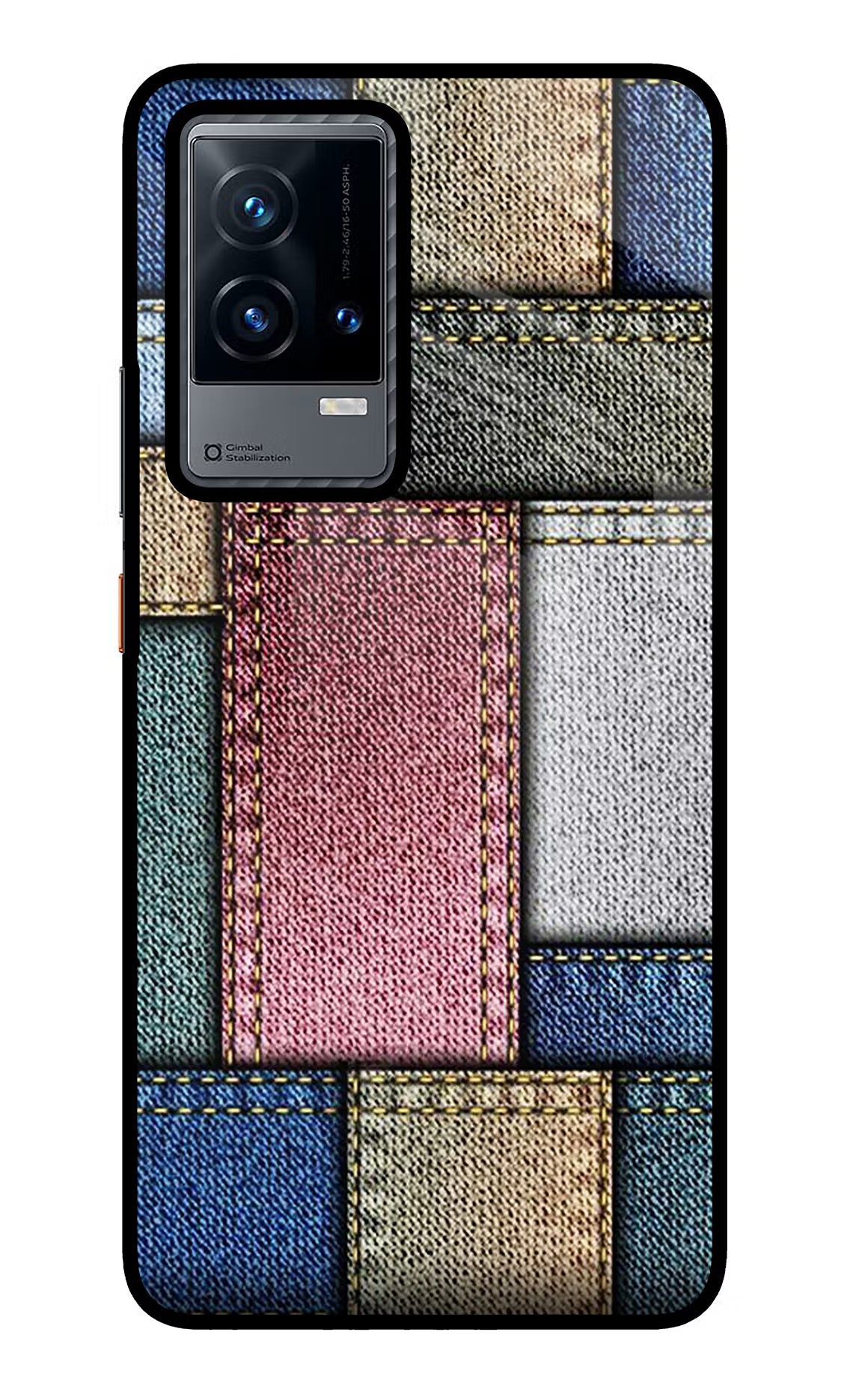Multicolor Jeans iQOO 9 5G Glass Case Back Cover by Casekaro