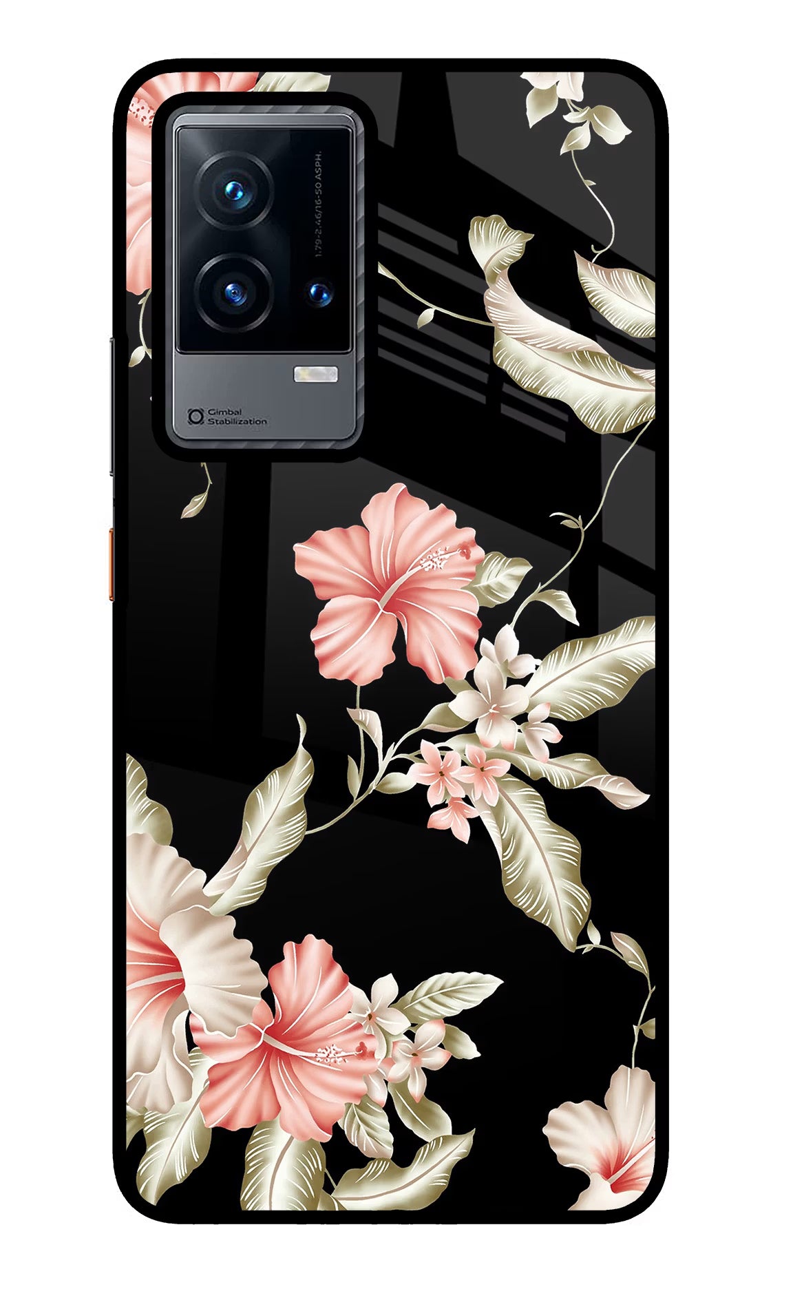 Flowers iQOO 9 5G Glass Case Back Cover by Casekaro