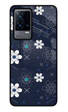 Flowers iQOO 9 5G Glass Case Back Cover by Casekaro