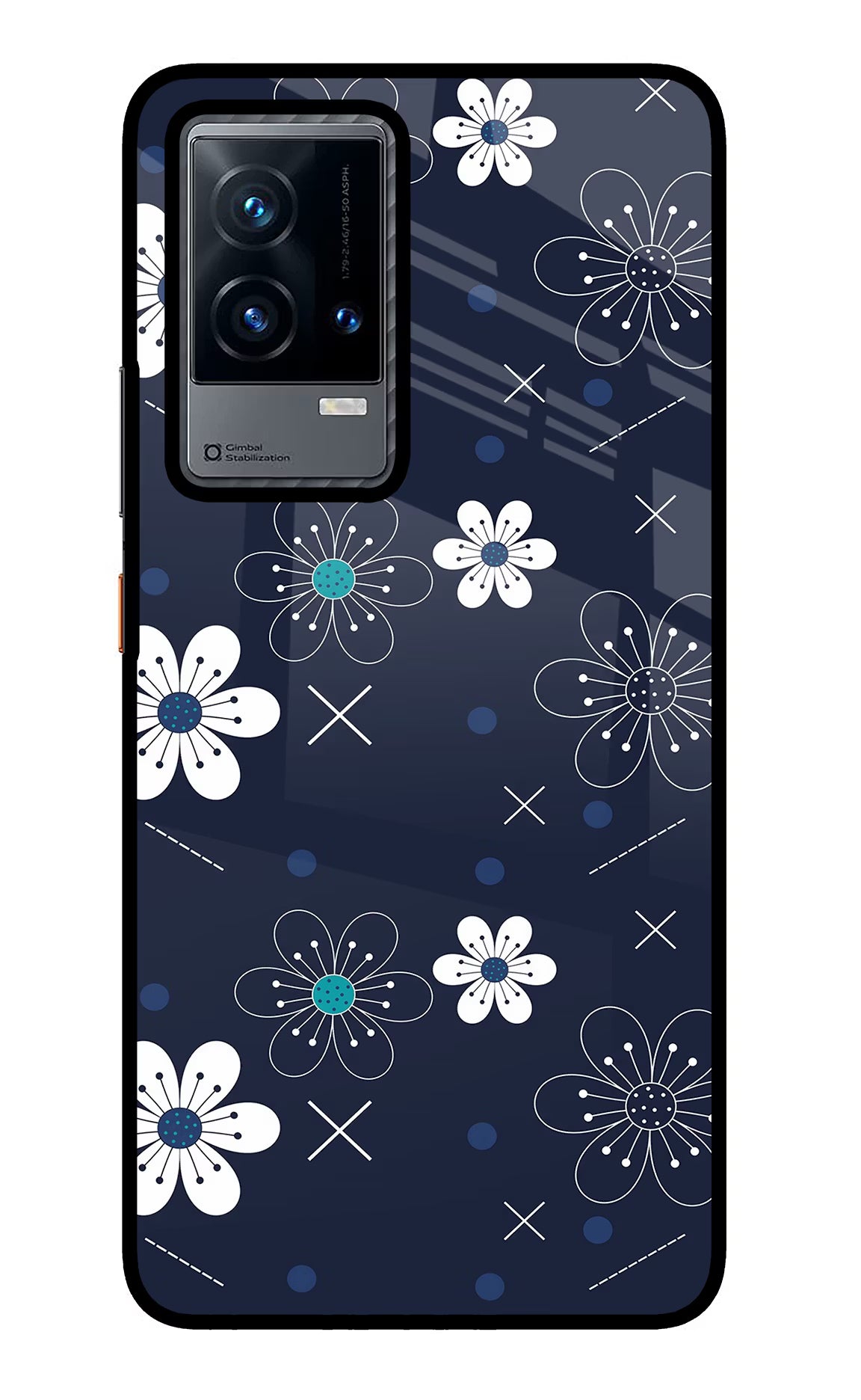 Flowers iQOO 9 5G Glass Case Back Cover by Casekaro