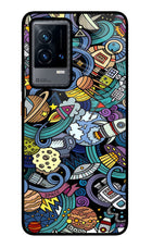 Space Abstract iQOO 9 5G Glass Case