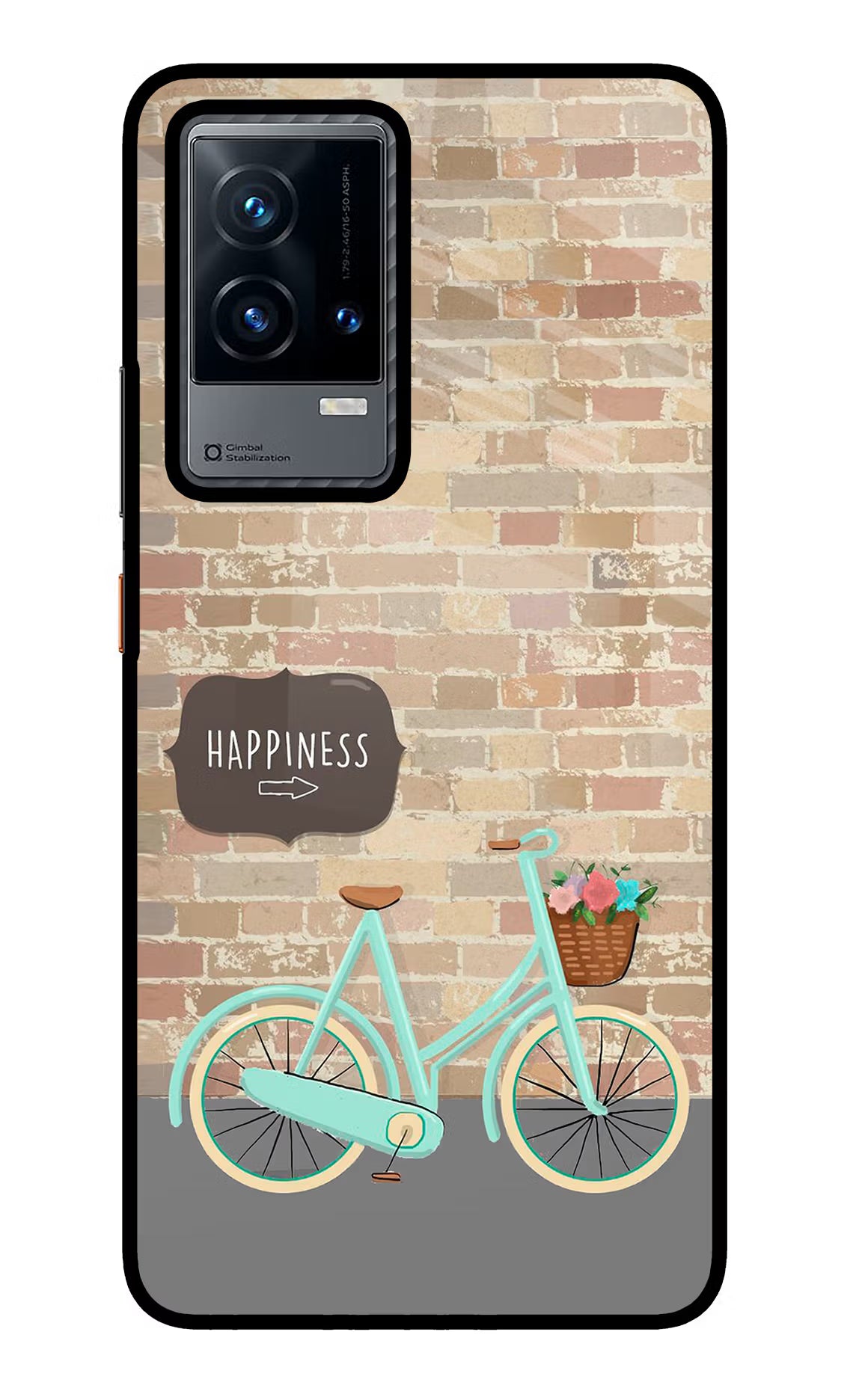 Happiness Artwork iQOO 9 5G Glass Case Back Cover by Casekaro