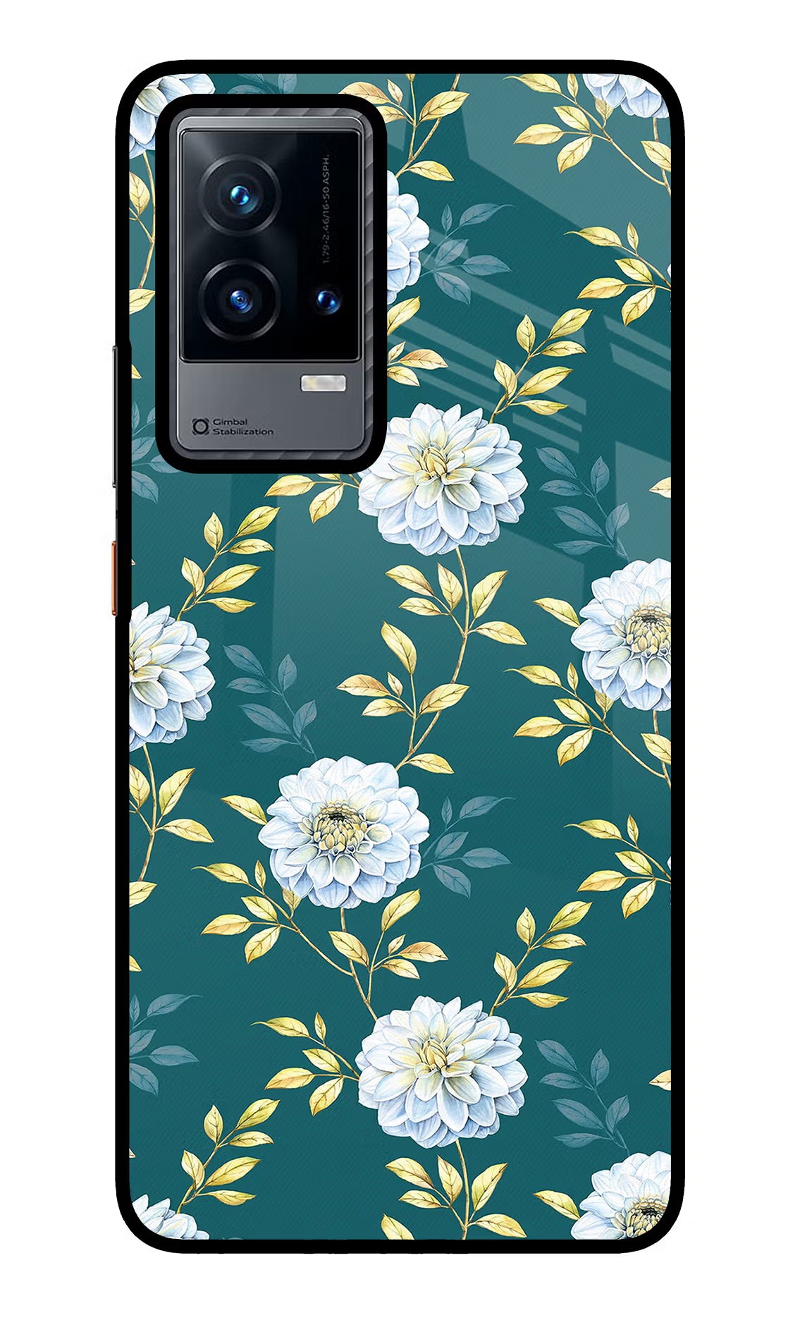 Flowers iQOO 9 5G Glass Case Back Cover by Casekaro