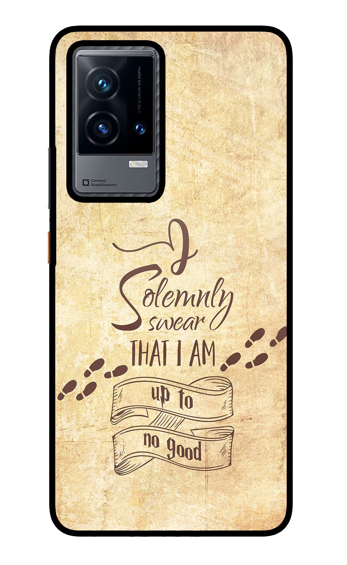 I Solemnly swear that i up to no good iQOO 9 5G Glass Case Back Cover by Casekaro