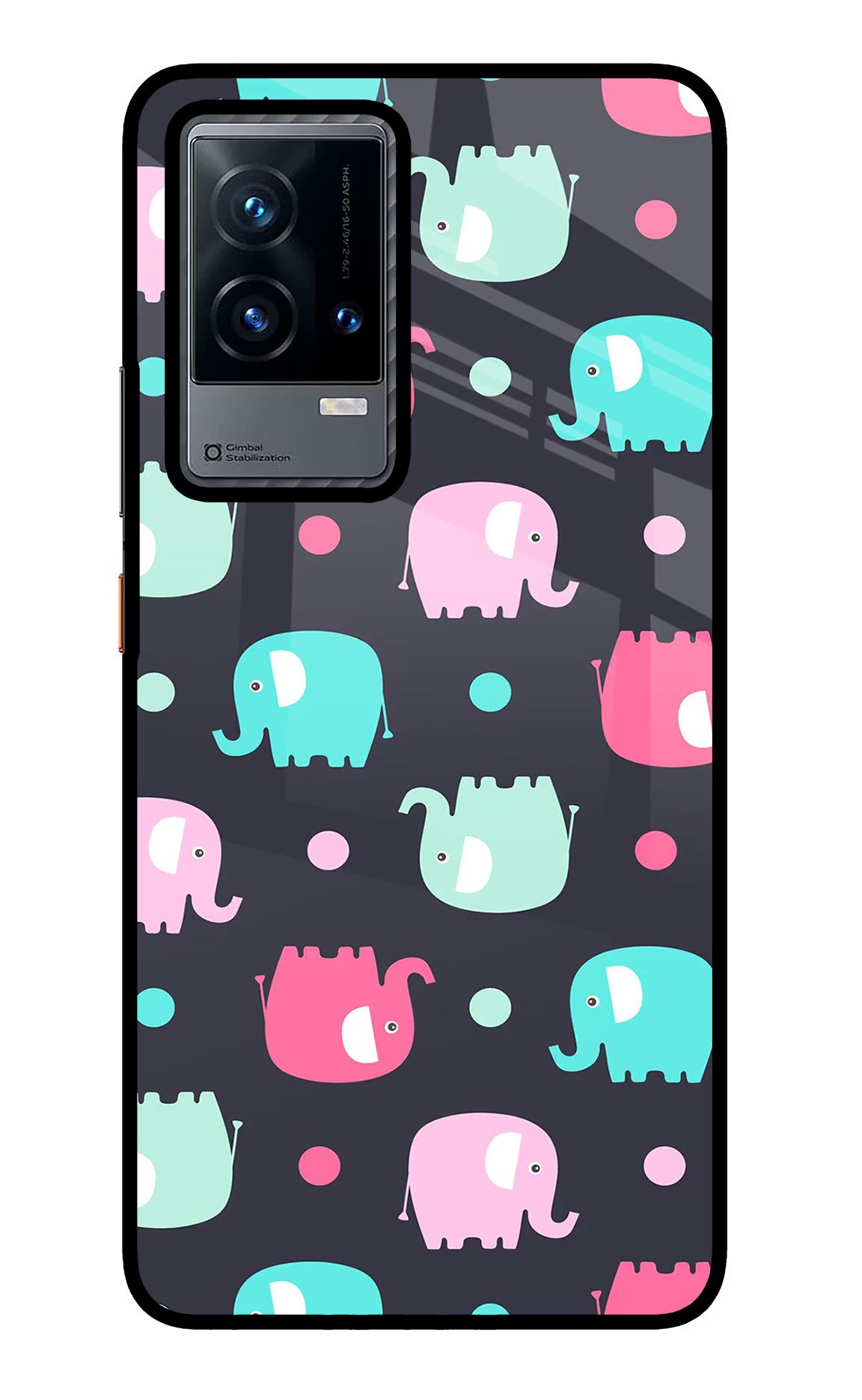 Elephants iQOO 9 5G Glass Case Back Cover by Casekaro