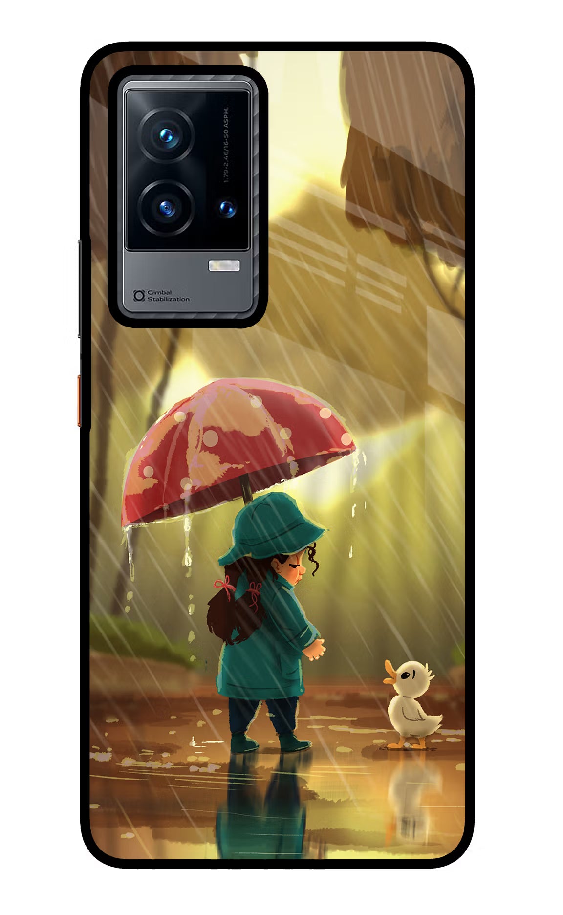 Rainy Day iQOO 9 5G Glass Case Back Cover by Casekaro